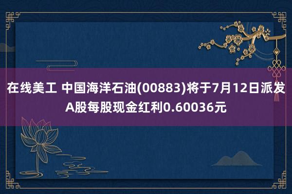 在线美工 中国海洋石油(00883)将于7月12日派发A股每股现金红利0.60036元