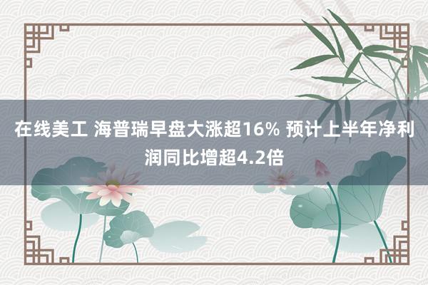 在线美工 海普瑞早盘大涨超16% 预计上半年净利润同比增超4.2倍